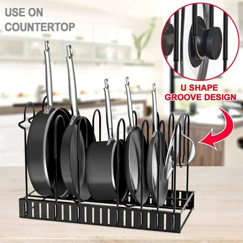Retractable pot pan lid rack - pan,